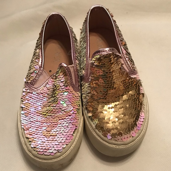 girls flip sequin shoes
